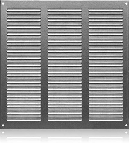 300x300mm Griglia di Ventilazione in Acciaio Zincato con Zanzariera - Griglie di Aerazione in Metallo