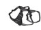 Mountain Paws Hundegeschirr mit 3 Riemen, passend für Brustumfang 46–108 cm, mit zentralem Haltegriff und reflektierenden Paspeln