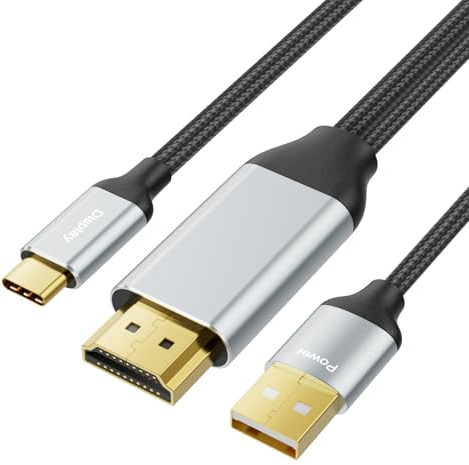HDMI to USB C Cable Adapter, 4K@60Hz, USB Powered, for Xreal/Nrela Air AR