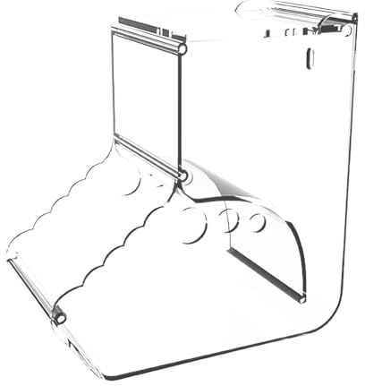 Dispensador de alimentos para animales pequeños, alimentador automático para hámsters – 400 ml de liberación de acrílico alimentador automático de hámster enano, jaulas de gran capacidad, dispensador