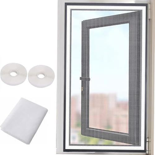 40 x 70 cm Moustiquaire pour fenêtre, moustiquaire moustiquaire et rouleaux de rubans adhésifs