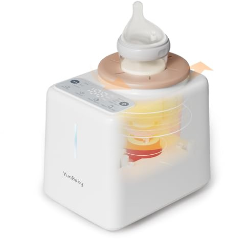 YunBaby Waterless Baby Bottle Shaker and Warmer, Fast Heating & Automatic Mixing for Formula, Adjustable Temperature, Quiet, Easy to Clean, Fits All Bottles