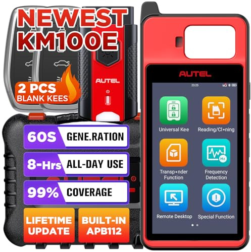 Autel MaxiIM KM100E Programmatore Chiavi Auto, 2026 Identico a KM100 KM100(X) Diagnosi Auto, Lite Ver.di IM508S IM608S II Strumento Programmazione Chiavi, APB112 Integrato, Apprendimento OBD, Auto VIN
