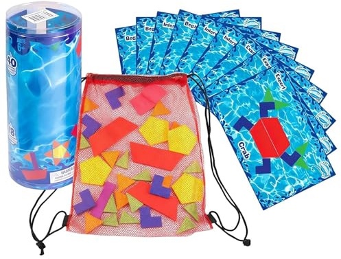 Leksaker för dykning - kognitiv färdighetsutveckling labyrint flödande spelkit, 15,2 cm lätt vattenutbildningssats, materialtillbehörsfodral
