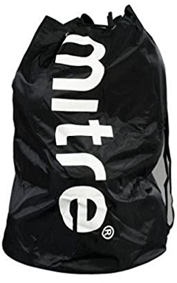 Mitre Football Bag | Heavy Duty | Adjustable Straps, Black, 8 Balls