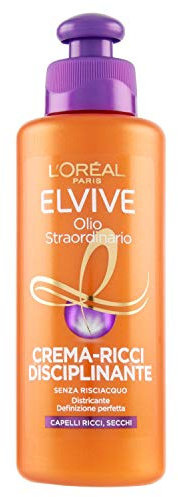 Elvive L'Oréal Paris Elvive Olio Straordinario Ricci Sublimi, Crema-Ricci Disciplinante - 200 ml