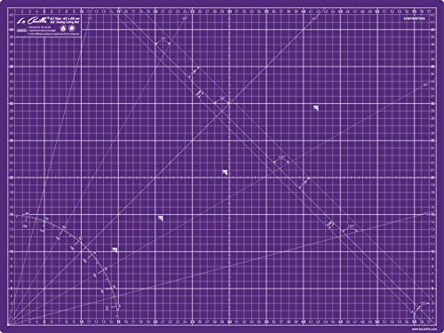 La Canilla Base de Corte A2 (Superficie 60x45 cm - 24x18”) Tapete Alfombrilla de Corte para Manualidades, Dibujo, Tabla Cutting Mat para Patchwork, Costura | Marcado en Centímetros y Pulgadas