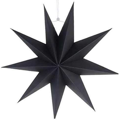 Healifty Papierstern Lampe Lampenschirm 30cm Papier Weihnachtssterne mit Beleuchtung 3D Leuchtstern Fensterdeko Stern Weihnachten Beleuchtet Christbaumspitze für Xmas Party Weihnachtsbaum Deko