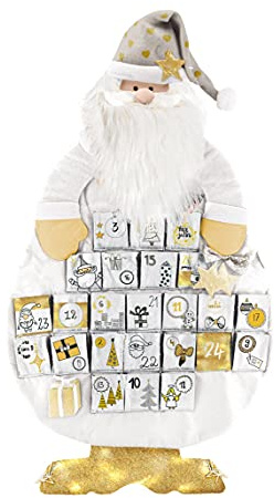 My Home Calendrier de l'Avent « Père Noël » doré à remplir, calendrier de l'Avent XXL, calendrier de l'Avent en feutre