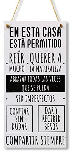 CARISPIBET Es cierto el tiempo vuela carteles decorativos de pared placas de decoración para el hogar y cocina 30 x 15 cm