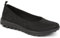 Pavers Women's Lightweight Slip On Pumps in Black - Shoes with Sparkle Detail and Wide D/E Fit - Ladies Casual Summer Footwear - Size UK 4 / EU 37