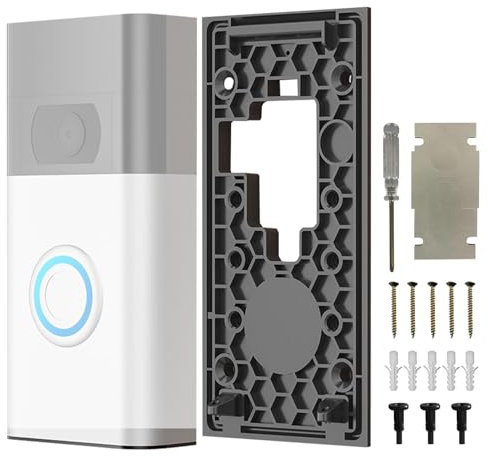 Parthan Replacement Ring Doorbell Bracket, Self Adhesive Wall Mount Back Plate, No-Drill Doorbell Accessories, Compatible with 2nd Generation - 2020