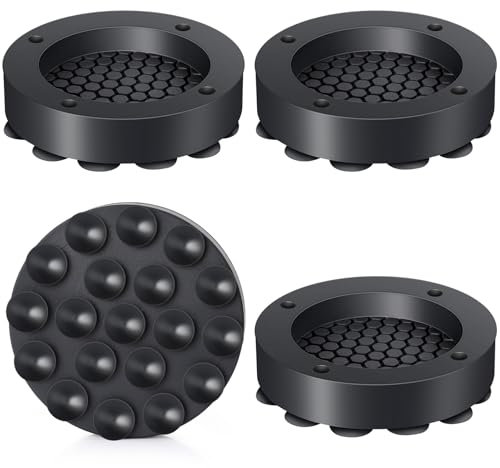 AiQInu 4 Pièces Tapis Anti Vibration Machine à Laver, Patin Machine à Laver Anti Vibration, Amortisseur pour Réduire Le Bruit et Les Vibrations, Pied Machine a Laver pour Séchoirs et Meubles