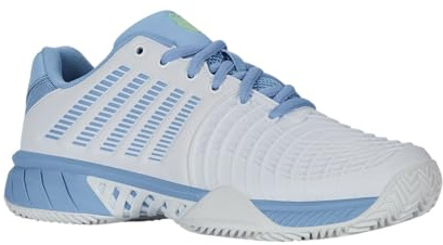 K-Swiss Women's Express Light 3 Tennis Shoe, Wht Dutch Canal Green, 6 UK