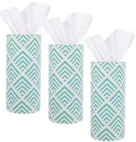 HOODANCOS Mouchoirs Papier Boite Rond Jetables en Papier, 3pcs 50 Feuilles Chacun, Serviette de Voiture Adorable et Accessoire du Quotidien pour Travel Les modèles sont expédiés de manière aléatoire.