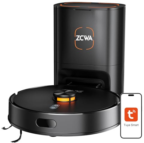 ZCWA Robot Vacuum and Mop Combo, 3200mAh/Automatic Recharging, 3.5L Dust Bin MPQ