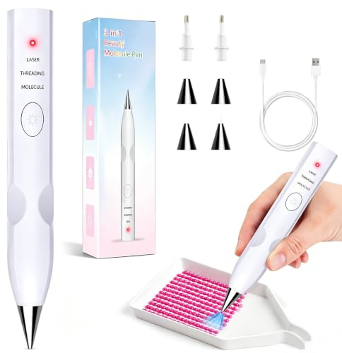 Mvellir Elektrischer Diamond Painting Stift Set, Kabelloser Automatischer Diamant Painting Stift, 3 Saugstufen Wiederaufladbar Diamantmalerei Pen Zubehör für Erwachsene
