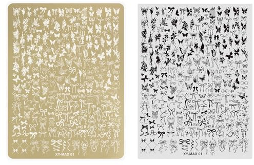 Plaques de timbres pour ongles, modèles d ' art des ongles, plaques d ' art de fleurs en dentelle pour décorations, plaques d ' estampage