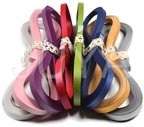 JUYA Metallisch Papier Quilling Set 2/3/5/7/10 mm Breite verfügbar (8 Farben, Breite 3mm)