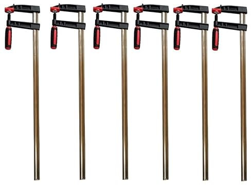 Vago-Tools 6x Schraubzwinge 1000 x 120mm Grau mit Rutschsicherung