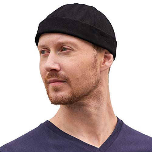 CHARM Gorra Sin Visera Algodón Hombre, Negro