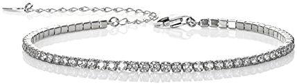 namana 925 sterlingsilver tennisarmband för kvinnor och tonårsflickor, läckert tennisarmband set med kubiska zirkoniumstenar, sterling silver smycken gåvor för kvinnor, En storlek, Sterlingsilver,