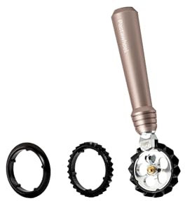 Marcato Pastawheel, Rotella Tagliapasta Powder Rosa, Alluminio Anodizzato, 15x3x3 cm, Taglio Preciso, Design Elegante