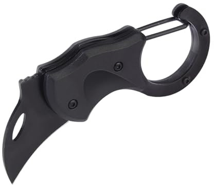 BEEK Mini Cuttermesser, Taschenmesser Schlüsselanhänger Schwarz, Paketmesser, Paketöffner, EDC Klappmesser Klein, Box Cutter Faltbar, Pocket Utility Knife, Geschenke für Männer