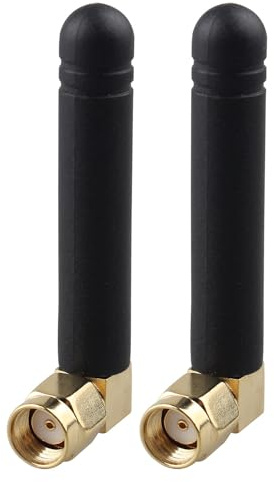 Futheda 2-pack Mini WLAN-antenn 2,4 GHz 5.8GHz 3dBi MIMO-antenn med rektangulär RP-SMA kontakt för WiFi-router trådlöst nätverkskort USB-adapter säkerhet IP-kamera videoövervakningsskärm