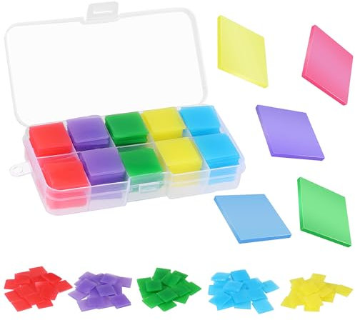 100 Stück Diamond Painting Stift Kleber, 2 x 2 cm Bunte Diamant Painting Wachs, DIY Malerei Kleber Ton Set mit Organizer Box, für 5D-Diamond Painting Stickerei Zubehör