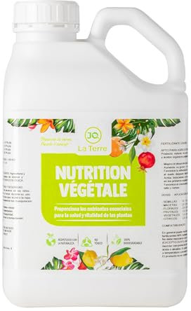 JQ LA TERRE ® ABONO OLIVO DE 5 LITROS con nutrientes esenciales abono foliar para olivos fertilizante ecológico para olivos Crecimiento y mejora de la fructificación, cantidad y calidad de la Oliva