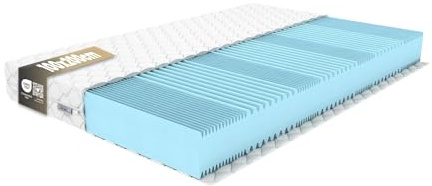 Matratze 100x200cm Höhe 15 cm Härtegrad 4 (H4) 7 Komfortzonen aus elastischem Polyurethanschaum mit Komfortschaum und Dreilagige Membranhülle, Antiallergisch, Öko-Tex Zertifiziert Qualitätsstandard