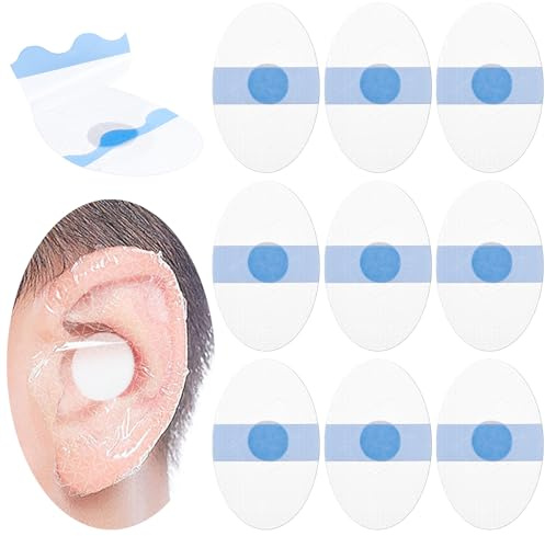 60 Stück Wasserdicht Ohr Patches Transparente Einweg Ohrenschützer