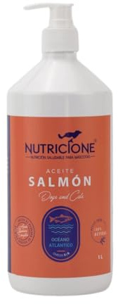 Nutricione | Aceite de Salmón para Perros y Gatos | 100% Natural | Rico en Omega 3, 6, EPA y DHA (1 L)