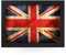 Portable Lap Desk Tray (Union Jack Flag Grunge) Handmade Wooden Frame, Beanbag Cushioned Bottom | Computers, Laptops, Meals, Food | L0241 Black Frame with Black Cushion