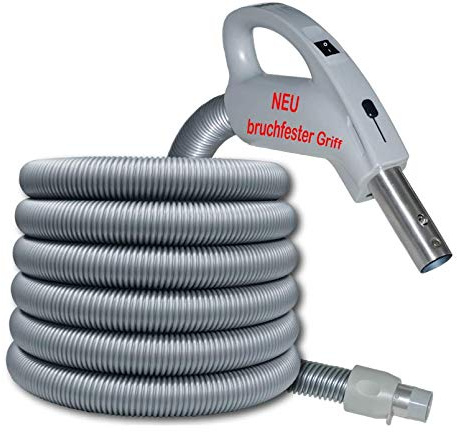 Genialvac Komfort Schlauch Ergonomic für Zentralstaubsauger, für die meisten Saugdosen verwendbar (Länge 15m)