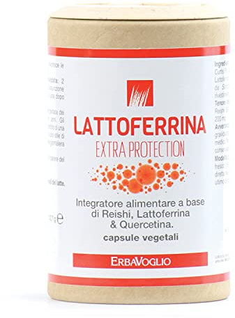 Erbavoglio Lattoferrina Extra Protection Capsule - 60 capsule - Integratore alimentare convenzionale - Con ingredienti ad alta biodisponibilità, utile per rafforzare le difese naturali dell’organismo.