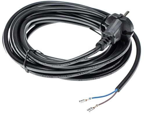 vhbw Cable para alimentación eléctrica Compatible con Kärcher SE 4001, T12/1, WD3 200 aspiradoras - 6 m, 1000 W, Cable de conexión