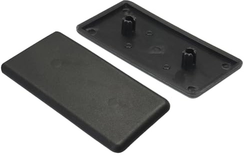 MECCANIXITY 30Pcs Standard Plastic Rectangle Aluminum Extrusion End Cap Black 80x40mm for Trolley, Fish Tank Rack, Storage Rack