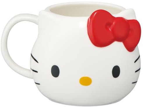 Skater CHMGD4-A Hello Kitty Sanrio Ceramic Mug, 13.8 fl oz (390 ml), Die Cut