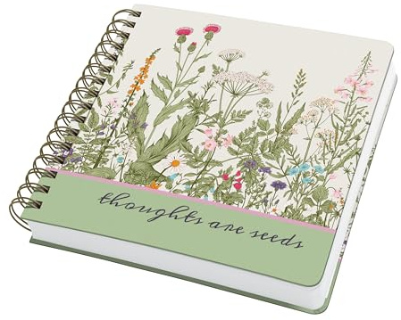 Sigel JQ200 Carnet spirale carré, A5+, pointillés, 240 pages, papier 120 g/m², couverture rigide | pour bullet journaling, jardinage, idées créatives, lettering, DIY | vert/rose/gris/orange - Jolie