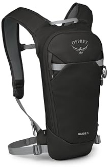 Osprey Glade 5L - Ski and Snowboard Hydration Backpack - Winter Pack with Hydraulics 2.5L Water Reservoir, Insulated Harness and NanoTough Fabric for Cold-Weather Use, Black
