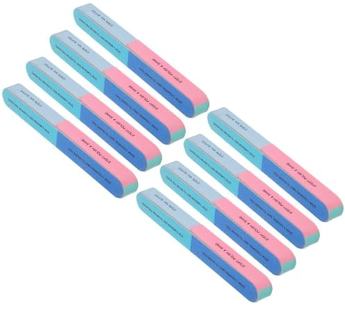 PLAFOPE 8 Pezzi Blocchi Leviganti per Unghie in Spugna, Strumenti per Manicure Professionale, 6 Lati, 7 Fasi, Lavabili e Riutilizzabili