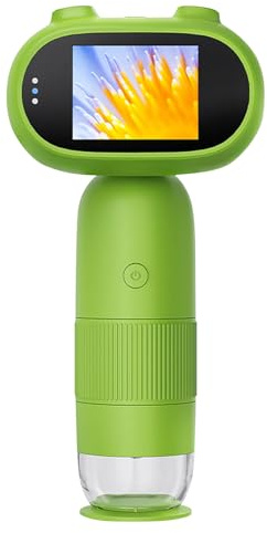 Microscope éducatif pour imagerie 1080p, mise au point réglable et design compact, outil d'observation scientifique transportable, instrument portatif