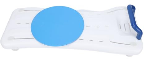 Duokon Asiento de Bañera para Personas Mayores con Banco de Transferencia Giratorio de 360 Grados, Tabla de Baño de Plástico de Primera Calidad con Asa, Ayuda de Ducha de 75 X 34 Cm para Personas