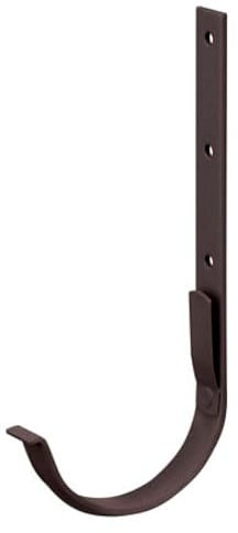 INEFA Dachrinnenhalter halbrund, Stahl NW125 / 125mm, Dunkelbraun Rinnenhalter, Dachrinnenzubehör, einfache Steckmontage, Made in Germany
