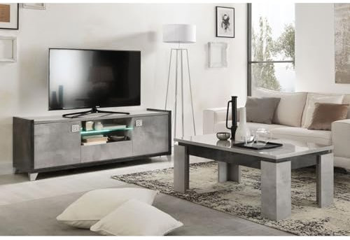 AltoBuy Hoffman - Ensemble Meuble TV 160cm + Table Basse à 4 Pieds