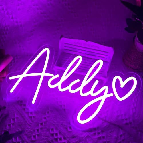 Personalisiert LED Leuchtschilder, Benutzerdefinierte Neonschilder für Wanddekoration Bar Schlafzimmer Hochzeit Geburtstag Party Heim Salon Lichtzeichen(Optionaler Größen 38-150cm)