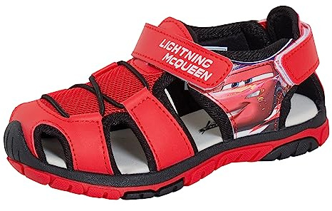 Cars Sandals for Kids Boys Lightning McQueen Closed Toe Sport Sandals Open Walking Shoes