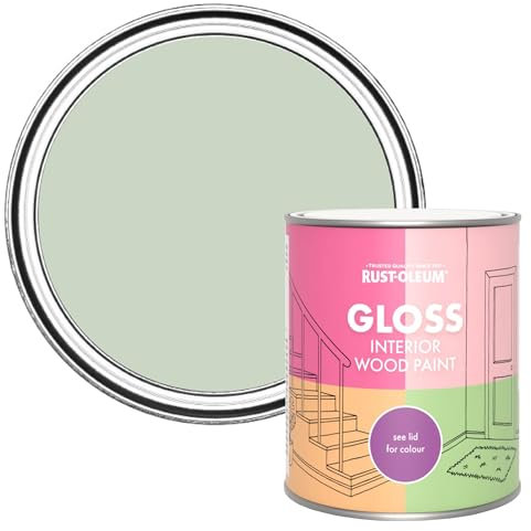 Rust-Oleum Green Interior Wood Paint in Gloss Finish - Laurel Green 750ml